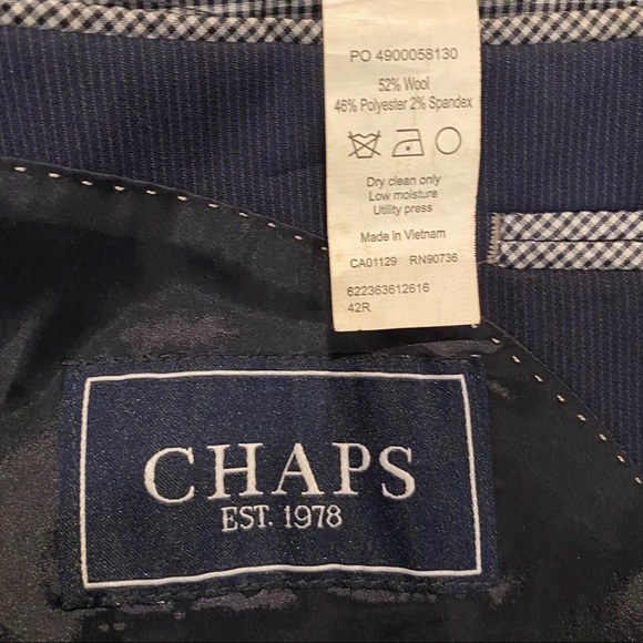 Chaps Suits & Blazers Chaps Small Striped Blue 42r Suit Pants 36x3